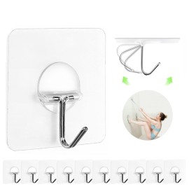 Adhesive Hooks for Hanging Heavy Duty Wall Hooks Self Adhesive Towel Coat Hooks Waterproof Transparent Hook for Bathroom Shower Kitchen Keys Door Outdoor Home Improvement Utility Hook 12 Pack Adhesive Hooks for Hanging Heavy Duty Wall Hooks Self Adhesive Towel Coat Hooks Waterproof Transparent Hook for Bathroom Shower Kitchen Keys Door Outdoor Home Improvement Utility Hook 12 Pack