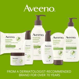 Aveeno Positively Radiant Brightening Facial Cleanser for Sensitive Skin, Targets Dull Skin, Moisture Rich Soy Extract, Non-Comedogenic, Oil- & Soap-Free, Hypoallergenic, 11 Fl. Oz Aveeno Positively Radiant Brightening Facial Cleanser for Sensitive Skin, Targets Dull Skin, Moisture Rich Soy Extract, Non-Comedogenic, Oil- & Soap-Free, Hypoallergenic, 11 Fl. Oz
