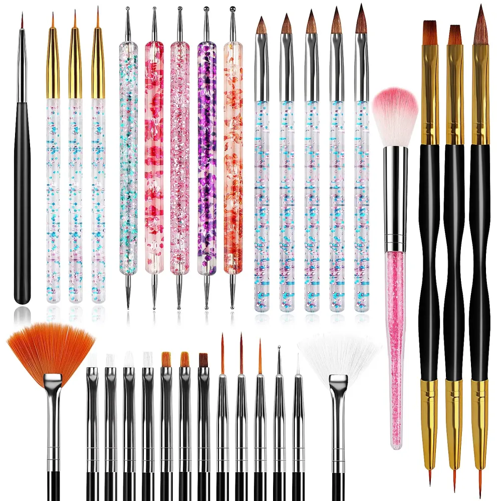 32pcs Nail Art Brushes,Acrylic Nail Brush,Nail Brushes For Nail Art,Nail Art Dotting Tool Set,Nail Art Tool Set,Nail Art Liner Brush,Nail Dust Brush,Nail Drawing Pens For Beginners And Salon Home Use 32pcs Nail Art Brushes,Acrylic Nail Brush,Nail Brushes For Nail Art,Nail Art Dotting Tool Set,Nail Art Tool Set,Nail Art Liner Brush,Nail Dust Brush,Nail Drawing Pens For Beginners And Salon Home Use