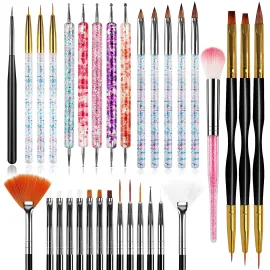 32pcs Nail Art Brushes,Acrylic Nail Brush,Nail Brushes For Nail Art,Nail Art Dotting Tool Set,Nail Art Tool Set,Nail Art Liner Brush,Nail Dust Brush,Nail Drawing Pens For Beginners And Salon Home Use 32pcs Nail Art Brushes,Acrylic Nail Brush,Nail Brushes For Nail Art,Nail Art Dotting Tool Set,Nail Art Tool Set,Nail Art Liner Brush,Nail Dust Brush,Nail Drawing Pens For Beginners And Salon Home Use