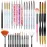 32pcs Nail Art Brushes,Acrylic Nail Brush,Nail Brushes For Nail Art,Nail Art Dotting Tool Set,Nail Art Tool Set,Nail Art Liner Brush,Nail Dust Brush,Nail Drawing Pens For Beginners And Salon Home Use