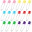 100 Pcs Diaper Pins, 2.2in Diaper Pins for Cloth Diapers Heavy Duty, Stainless Steel Baby Safety Pins, Plastic Head Baby Pins with Safe Locking Closures (6 Colors)