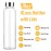 Sursip 18oz Glass Water Bottle Set of 6, Clear glass juice bottle for juicingReusable Drinking Bottles with Stainless Steel LidBeverage Storage Containers for Refrigerator-BPA FreeLeak Proof