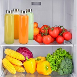 Sursip 18oz Glass Water Bottle Set of 6, Clear glass juice bottle for juicingReusable Drinking Bottles with Stainless Steel LidBeverage Storage Containers for Refrigerator-BPA FreeLeak Proof Sursip 18oz Glass Water Bottle Set of 6, Clear glass juice bottle for juicingReusable Drinking Bottles with Stainless Steel LidBeverage Storage Containers for Refrigerator-BPA FreeLeak Proof