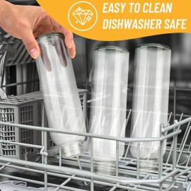 Sursip 18oz Glass Water Bottle Set of 6, Clear glass juice bottle for juicingReusable Drinking Bottles with Stainless Steel LidBeverage Storage Containers for Refrigerator-BPA FreeLeak Proof Sursip 18oz Glass Water Bottle Set of 6, Clear glass juice bottle for juicingReusable Drinking Bottles with Stainless Steel LidBeverage Storage Containers for Refrigerator-BPA FreeLeak Proof