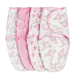 Soarwg Kids Baby Swaddle, Swaddle Blanket, Swaddle Sack, Organic Nursery Swaddling Blankets 0-3 Months, Standard 100 by Oeko-TEX, Adjustable Newborn Swaddle Wrap Infant Sleep Sacks 4 Pack Small