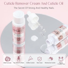 SAVILAND Cuticle Remover and Cuticle Oil Kit - Nail Care Kit with Cuticle Remover Liquid & 1.01 oz Cuticle Oil Cuticle Trimmer for Cuticle Softener & Moisturize Manicure Kit for Home Use SAVILAND Cuticle Remover and Cuticle Oil Kit - Nail Care Kit with Cuticle Remover Liquid & 1.01 oz Cuticle Oil Cuticle Trimmer for Cuticle Softener & Moisturize Manicure Kit for Home Use