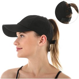 Womens Ponytail Hat Baseball Cap, Adjustable Criss Cross Baseball Cap High Bun Unisex Quick Drying Trucker Hats (ZBlack, One Size) Womens Ponytail Hat Baseball Cap, Adjustable Criss Cross Baseball Cap High Bun Unisex Quick Drying Trucker Hats (ZBlack, One Size)
