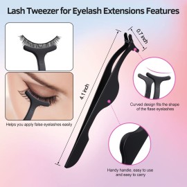 Eyelash Curlers Kit for Women w Lash Curler, Eyelash Comb Seperator, 3 in1 Mascara Brushes, Eyelash Extension Tweezers, Foldable Eyebrow Brush and Comb, 10 Silicone Refills Pads Eyelash Curlers Kit for Women w Lash Curler, Eyelash Comb Seperator, 3 in1 Mascara Brushes, Eyelash Extension Tweezers, Foldable Eyebrow Brush and Comb, 10 Silicone Refills Pads