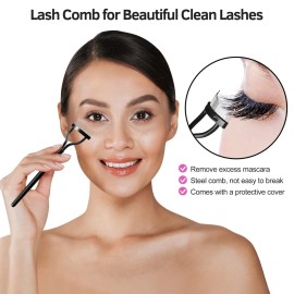 Eyelash Curlers Kit for Women w Lash Curler, Eyelash Comb Seperator, 3 in1 Mascara Brushes, Eyelash Extension Tweezers, Foldable Eyebrow Brush and Comb, 10 Silicone Refills Pads Eyelash Curlers Kit for Women w Lash Curler, Eyelash Comb Seperator, 3 in1 Mascara Brushes, Eyelash Extension Tweezers, Foldable Eyebrow Brush and Comb, 10 Silicone Refills Pads