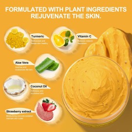 Vitamin C and Turmeric Face Scrub Cream Organics Microdermabrasion Facial Scrub Exfoliating Clears Blackheads Improve Dark Spot Acne with Strawberry Extract Exfoliator Vitamin C and Turmeric Face Scrub Cream Organics Microdermabrasion Facial Scrub Exfoliating Clears Blackheads Improve Dark Spot Acne with Strawberry Extract Exfoliator