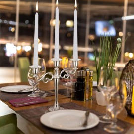 Tuyai 24 Pack Tall White Taper Candles, 10 inch (H) Dripless, Unscented Dinner Candle, Smokeless Taper Candles, Paraffin Wax with Cotton Wicks, 8 Hours Burn Time Tuyai 24 Pack Tall White Taper Candles, 10 inch (H) Dripless, Unscented Dinner Candle, Smokeless Taper Candles, Paraffin Wax with Cotton Wicks, 8 Hours Burn Time