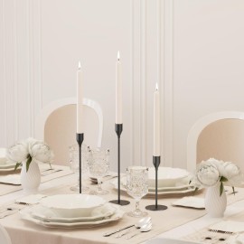 NLBTW Matte Black Taper Candle Holders, Set of 3 Metal Candlestick Holders for Candle Sticks Holder Decor, Ideal for Mantle Table Centerpiece, Weddings, Dining, Housewarming Gift & Anniversaries NLBTW Matte Black Taper Candle Holders, Set of 3 Metal Candlestick Holders for Candle Sticks Holder Decor, Ideal for Mantle Table Centerpiece, Weddings, Dining, Housewarming Gift & Anniversaries
