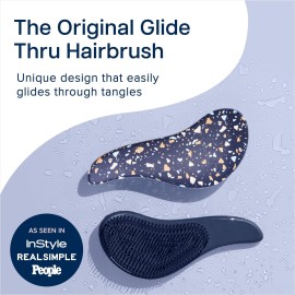 Crave Naturals Glide Thru Hair Brush - Detangler Brush for Curly, Straight, Wet or Dry Hair - Gentle Detangling Brushes for Adults, Kids, Toddlers - Hair Accessories for Women, 7.5x3 - Terazzo Crave Naturals Glide Thru Hair Brush - Detangler Brush for Curly, Straight, Wet or Dry Hair - Gentle Detangling Brushes for Adults, Kids, Toddlers - Hair Accessories for Women, 7.5x3 - Terazzo