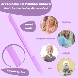 4Pcs Glass Cuticle Pusher, heemeei Dual-Ended Manicure Stick, Crystal Cuticle Pusher Glass File, Professional Precision Filing Cuticle Remover, Manicure Pedicure Tools for Nails and Cuticles Care