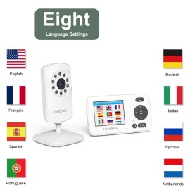 HelloBaby Monitor with Camera and Audio, 1000ft Long Range Video Baby Monitor-No WiFi, Night Vision, VOX Mode-Power Saving, 2.4\'\' Portable Travel Screen, Baby Safety Camera, for Baby/Pet, Plug & Play HelloBaby Monitor with Camera and Audio, 1000ft Long Range Video Baby Monitor-No WiFi, Night Vision, VOX Mode-Power Saving, 2.4\'\' Portable Travel Screen, Baby Safety Camera, for Baby/Pet, Plug & Play