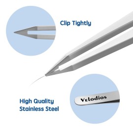 Velodios Pointed Tweezers for Women Facial Hair, Professional Stainless Steel Tweezers for Eyebrow, Chin Hair and Ingrown Hair Removal Velodios Pointed Tweezers for Women Facial Hair, Professional Stainless Steel Tweezers for Eyebrow, Chin Hair and Ingrown Hair Removal