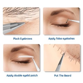 Velodios Pointed Tweezers for Women Facial Hair, Professional Stainless Steel Tweezers for Eyebrow, Chin Hair and Ingrown Hair Removal Velodios Pointed Tweezers for Women Facial Hair, Professional Stainless Steel Tweezers for Eyebrow, Chin Hair and Ingrown Hair Removal