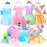 LIMIROLER Princess Dress Up Clothes for Little Girls Princess Costume Toys Gift Set for Girls 3-6 years old Pretend Play Toddlers Role Play Gift Toy Set