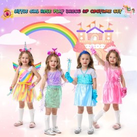 LIMIROLER Princess Dress Up Clothes for Little Girls Princess Costume Toys Gift Set for Girls 3-6 years old Pretend Play Toddlers Role Play Gift Toy Set LIMIROLER Princess Dress Up Clothes for Little Girls Princess Costume Toys Gift Set for Girls 3-6 years old Pretend Play Toddlers Role Play Gift Toy Set