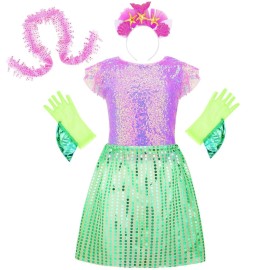 LIMIROLER Princess Dress Up Clothes for Little Girls Princess Costume Toys Gift Set for Girls 3-6 years old Pretend Play Toddlers Role Play Gift Toy Set LIMIROLER Princess Dress Up Clothes for Little Girls Princess Costume Toys Gift Set for Girls 3-6 years old Pretend Play Toddlers Role Play Gift Toy Set