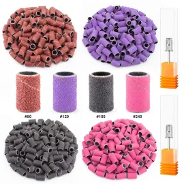 Rolybag Sanding Bands for Nail Drill Nail Sanding Bands Professional Sanding bit Nails 240 Pieces 4 Color Coarse Fine Grit Efile Sand Set 80120180240 2 Pieces Nail Drill Bits