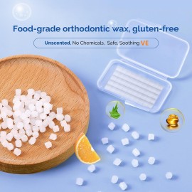 JMU Orthodontic Wax for Braces 10 Pack, Precut 500 Braces Wax Dots, Dental Wax Unscented