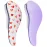 Crave Naturals Glide Thru Detangling Hair Brush for Adults and Kids - Detangler Hairbrush for Curly or Straight, Wet or Dry Hair - Gentle on Tangles Hair Comb - Purple and Pink Hearts (Pack of 2)