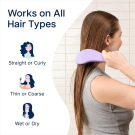 Crave Naturals Glide Thru Detangling Hair Brush for Adults and Kids - Detangler Hairbrush for Curly or Straight, Wet or Dry Hair - Gentle on Tangles Hair Comb - Purple and Pink Hearts (Pack of 2) Crave Naturals Glide Thru Detangling Hair Brush for Adults and Kids - Detangler Hairbrush for Curly or Straight, Wet or Dry Hair - Gentle on Tangles Hair Comb - Purple and Pink Hearts (Pack of 2)