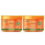 Cantu Leave-In Conditioning Cream for Natural Hair with Pure Shea Butter, 12 oz (Pack of 2)