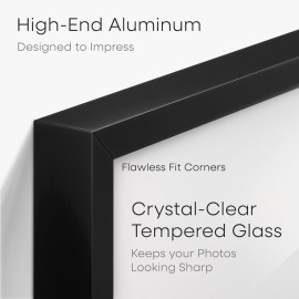 Homeforia Black 11x14 Picture Frame, High End Metal 11x14 Poster Frames with Mat 8x10, 11 x 14 Black Frame Matted to 8 x 10 inch Photo, 11 by 14 Thin Hanging Frames, Tempered Glass, Wall Kit, Set of 1 Homeforia Black 11x14 Picture Frame, High End Metal 11x14 Poster Frames with Mat 8x10, 11 x 14 Black Frame Matted to 8 x 10 inch Photo, 11 by 14 Thin Hanging Frames, Tempered Glass, Wall Kit, Set of 1