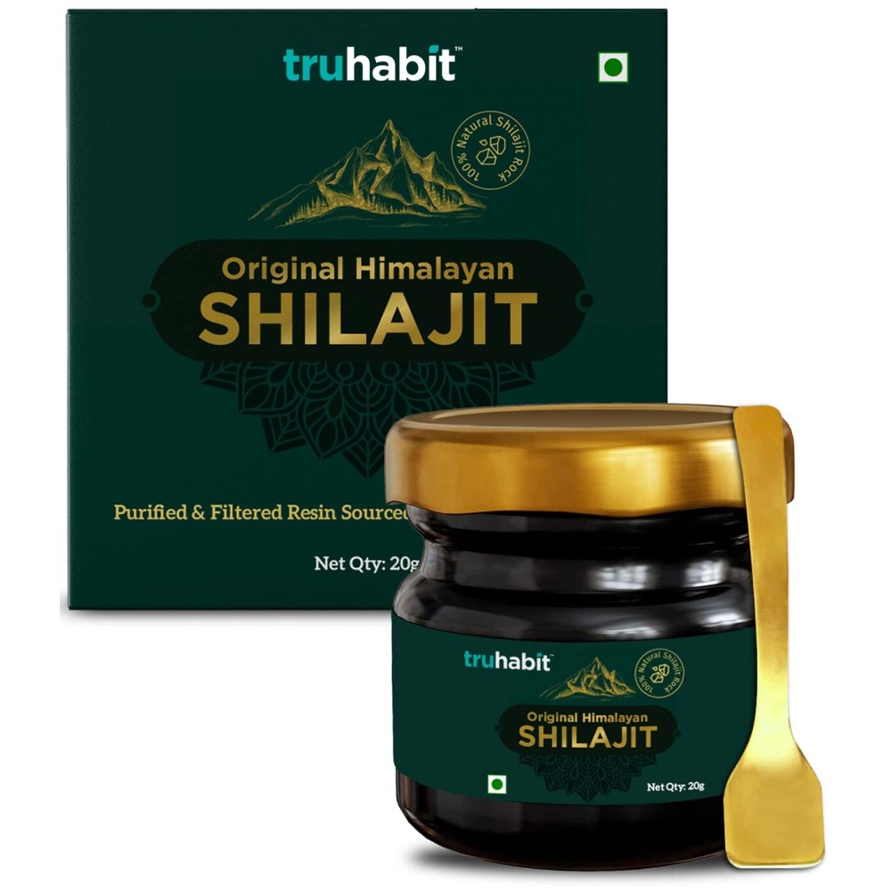 TruHabit Original Himalayan Shilajit Resin Organic Fulvic Acid Supplement(20g/ 0.7oz), Natural Shilajit Pure Himalayan Organic, Tested for Purity & Potency, (20 gm)