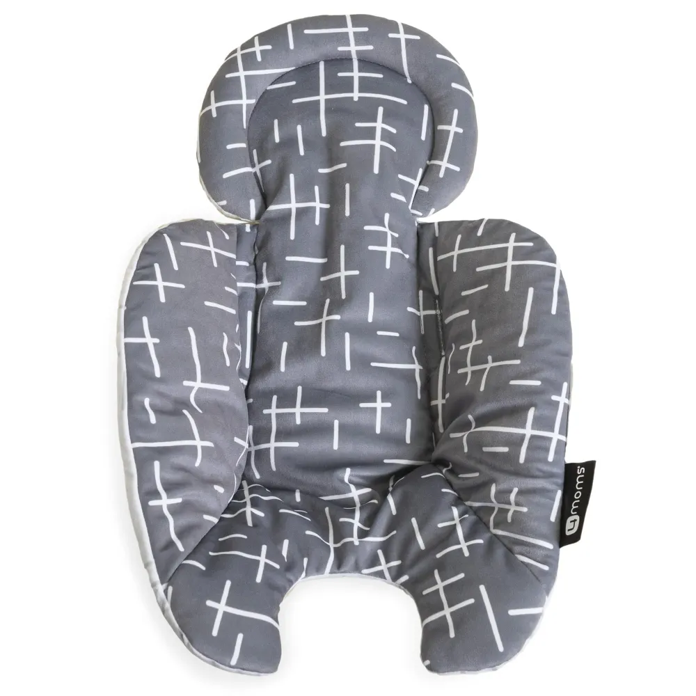 4moms RockaRoo and MamaRoo Infant Insert, Machine Washable, Soft, Plush Fabric, Reversible Design, Dark Grey