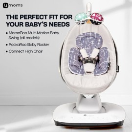 4moms RockaRoo and MamaRoo Infant Insert, Machine Washable, Soft, Plush Fabric, Reversible Design, Dark Grey