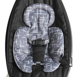 4moms RockaRoo and MamaRoo Infant Insert, Machine Washable, Soft, Plush Fabric, Reversible Design, Dark Grey
