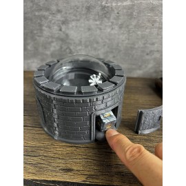 MunnyGrubbers - Castle Dice Popper V2 - Dice Jail - for TTRPG & Board Games - (Random 7PCS D20 Dice Set Included) - Dice Roller - Dice Tower - Dice Holder - DND - (Marble) MunnyGrubbers - Castle Dice Popper V2 - Dice Jail - for TTRPG & Board Games - (Random 7PCS D20 Dice Set Included) - Dice Roller - Dice Tower - Dice Holder - DND - (Marble)