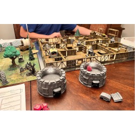 MunnyGrubbers - Castle Dice Popper V2 - Dice Jail - for TTRPG & Board Games - (Random 7PCS D20 Dice Set Included) - Dice Roller - Dice Tower - Dice Holder - DND - (Marble) MunnyGrubbers - Castle Dice Popper V2 - Dice Jail - for TTRPG & Board Games - (Random 7PCS D20 Dice Set Included) - Dice Roller - Dice Tower - Dice Holder - DND - (Marble)