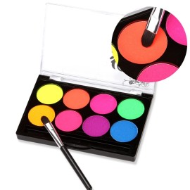 MEICOLY Neon Face Paint,UV Blacklight Glow Face Paint,8 Bright Colors Neon Fluorescent Rave Body Paint Palette,Water Activated Eyeliner,Water Based Glow In The Dark Halloween Washable for Kids Adults MEICOLY Neon Face Paint,UV Blacklight Glow Face Paint,8 Bright Colors Neon Fluorescent Rave Body Paint Palette,Water Activated Eyeliner,Water Based Glow In The Dark Halloween Washable for Kids Adults