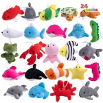 JOYIN 24 Pcs Mini Sea Animal Plush Toys, 3 Stuffed Sea Animal Bulk for Kids Birthday Party Favors, Basket Stuff, Pinata Fillers, Goodie Bag Fillers, School Prizes, Valentine\'s Day Party Supplies