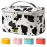 Meiyuuo Cute Makeup Bag Small Cosmetic Bags for Women Girls Gift for Teens Medium Pouch for Purse Essentials Toiletry Zip Pouch PU Waterproof Organizer Case (Cow Print)