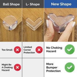 Corner Protectors for Baby (12 Pack) - New & Improved Protector for Baby - Transparent Corner Protectors - Safety Products to Proof Corners and Edges