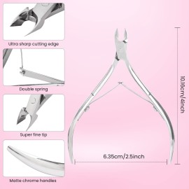 Cuticle Trimmer Cuticle Nippers,Professional Stainless Steel Cuticle Cutter Cuticle Clippers Cuticle Remover,Pedicure Manicure Tools for Fingernails and Toenails(Silver) Cuticle Trimmer Cuticle Nippers,Professional Stainless Steel Cuticle Cutter Cuticle Clippers Cuticle Remover,Pedicure Manicure Tools for Fingernails and Toenails(Silver)