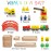 KipiPol Wooden Train Sets for Boys 2-4-7 - 38 Pcs Wood Train Set for Toddlers w/Crane, Bridge & Wooden Train Tracks - Train Toys for 3 Year Old Boys & Girls - Fits Thomas Brio IKEA Melissa and Doug