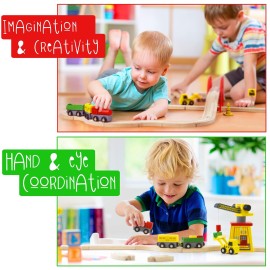KipiPol Wooden Train Sets for Boys 2-4-7 - 38 Pcs Wood Train Set for Toddlers w/Crane, Bridge & Wooden Train Tracks - Train Toys for 3 Year Old Boys & Girls - Fits Thomas Brio IKEA Melissa and Doug KipiPol Wooden Train Sets for Boys 2-4-7 - 38 Pcs Wood Train Set for Toddlers w/Crane, Bridge & Wooden Train Tracks - Train Toys for 3 Year Old Boys & Girls - Fits Thomas Brio IKEA Melissa and Doug