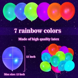 100 Pcs UV Neon Balloons ,Neon Glow Party Balloons UV Black Light Balloons Glow in the dark for Birthday Decorations Wedding Glow Party Supplies Blacklight Reactive Fluorescent Balloons 100 Pcs UV Neon Balloons ,Neon Glow Party Balloons UV Black Light Balloons Glow in the dark for Birthday Decorations Wedding Glow Party Supplies Blacklight Reactive Fluorescent Balloons