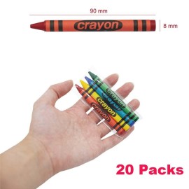 Lucky Art 20 Sets of 4 Packs (80 count) Standard Size Crayons - Mini Crayon Packs Non-Toxic Crayons; Crayons in bulk for Kids Party Favors, School Supplies for Teachers & Travel Crayons Lucky Art 20 Sets of 4 Packs (80 count) Standard Size Crayons - Mini Crayon Packs Non-Toxic Crayons; Crayons in bulk for Kids Party Favors, School Supplies for Teachers & Travel Crayons