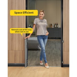 DEAR LOV Retractable Mesh Baby Gate, 33 Tall, Extends up to 55 Wide, Child Safety Gate for Doorways, Stairs, Hallways, Indoor/Outdoor (33x55, Gray) DEAR LOV Retractable Mesh Baby Gate, 33 Tall, Extends up to 55 Wide, Child Safety Gate for Doorways, Stairs, Hallways, Indoor/Outdoor (33x55, Gray)