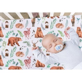 4 Pack Woodland Forest Animals Wood Neutral Unisex Fitted Baby Crib Sheets Set for Baby Boys or Girls 4 Pack Woodland Forest Animals Wood Neutral Unisex Fitted Baby Crib Sheets Set for Baby Boys or Girls