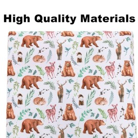 4 Pack Woodland Forest Animals Wood Neutral Unisex Fitted Baby Crib Sheets Set for Baby Boys or Girls 4 Pack Woodland Forest Animals Wood Neutral Unisex Fitted Baby Crib Sheets Set for Baby Boys or Girls