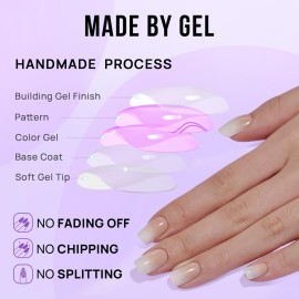 BTArtbox Square Ombre Press On Nails - Soft Gel Press On Nails Short with Nail Glue, 15 Sizes - 30 Reusable Fake Nails Kit, Vanilla Cream BTArtbox Square Ombre Press On Nails - Soft Gel Press On Nails Short with Nail Glue, 15 Sizes - 30 Reusable Fake Nails Kit, Vanilla Cream